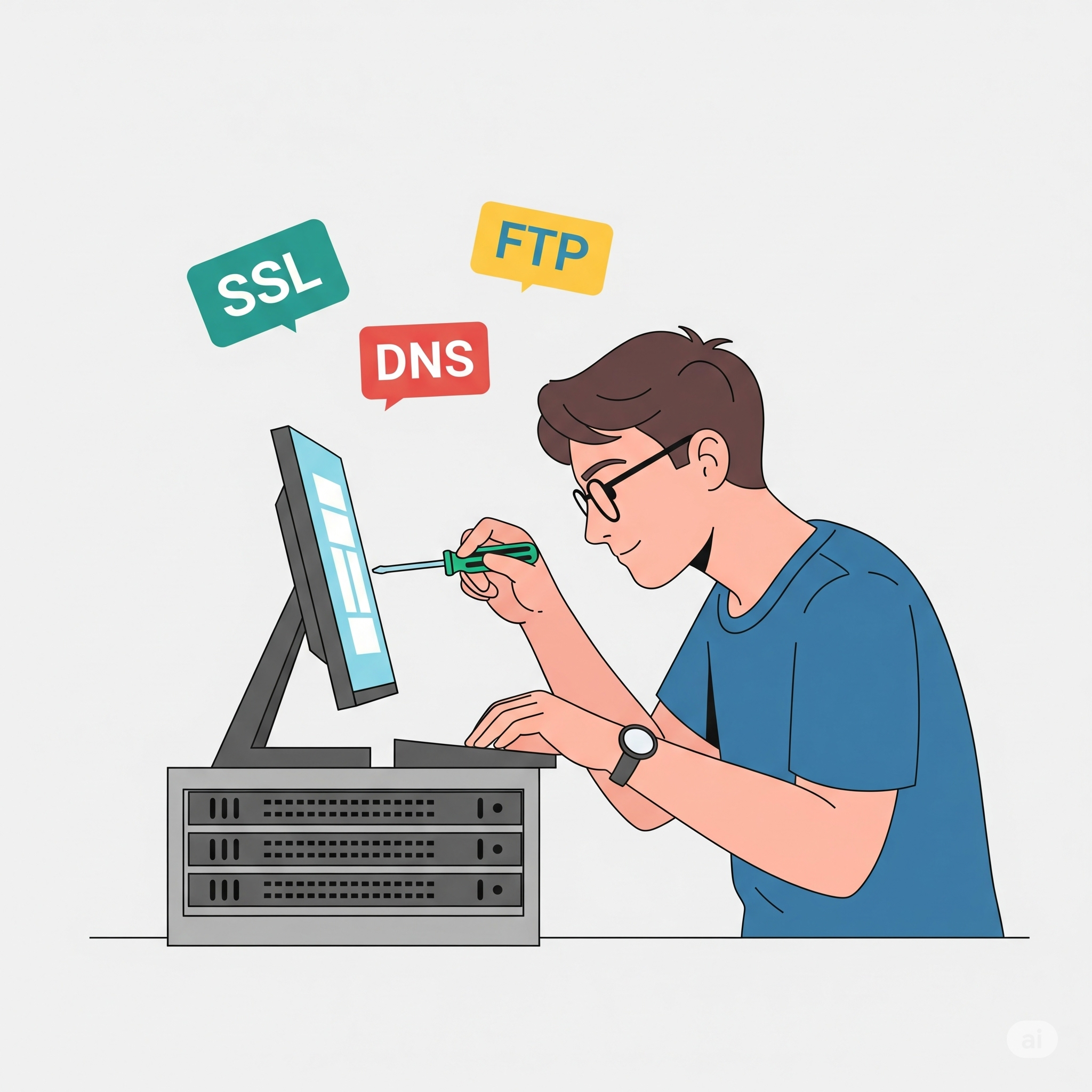 Hosting Support Illustration